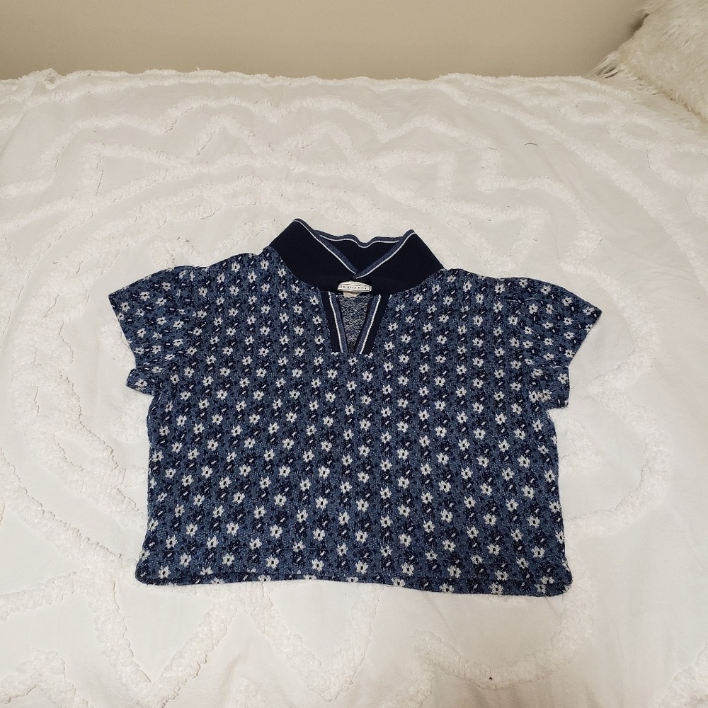 Crop Collared Tee